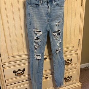 Distressed Light Blue Women's Jeans